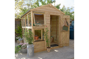 Condensation in potting shed means opening windows are a must