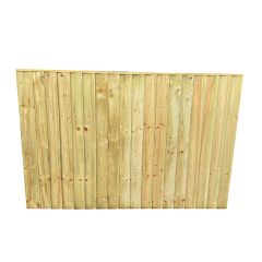 Each panel constitutes 18 quantity of featheredge slats. Similar materials can be ordered if the customer wishes to customise some areas of the fence