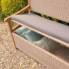 Alderley Rattan Storage Bench Natural Finish