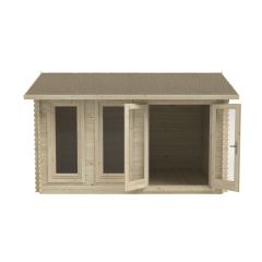 Forest Chiltern Log Cabin,4m x 3m, Double glazed, 24kg Felt, Underlay