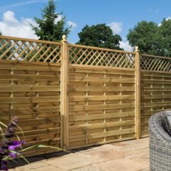 Privacy Fence Panel  with latticework top